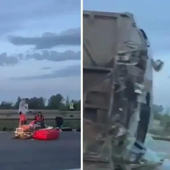 Snimka užasa na A3. Prvi prizori s mjesta katastrofalnog sudara u kojemu je poginulo dvoje ljudi